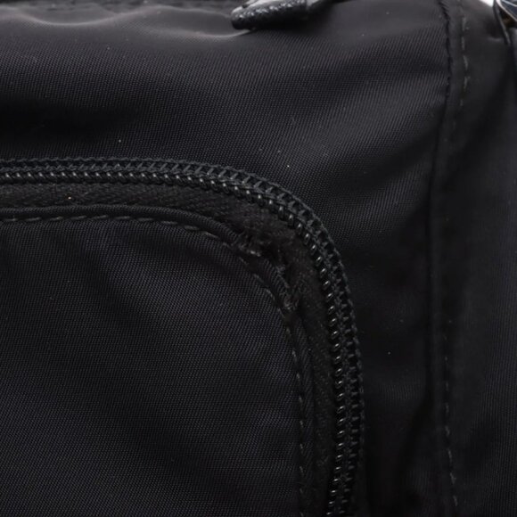 Prada Tessuto Nylon Leather Shoulder Bag Black - Picture 14 of 16